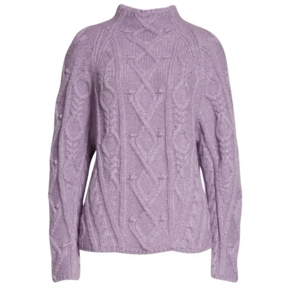 NWT Vince. Aran Mock Neck Sweater - Picture 6 of 10